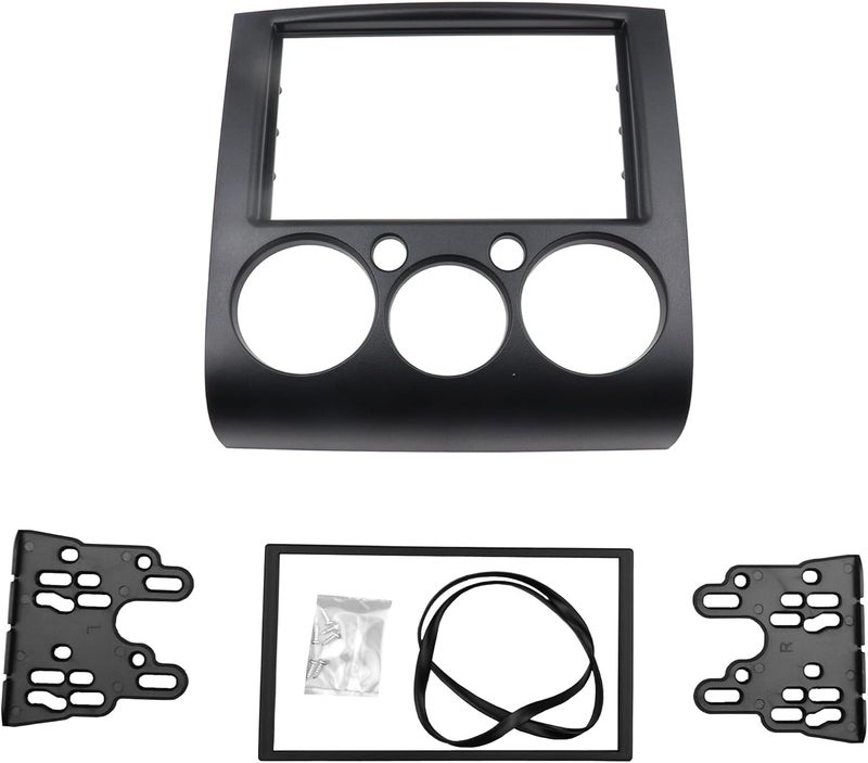 DKMUS Double Din Radio Stereo Bezel for Mitsubishi Galant 2004-2013 Dash Installation Mount Trim Kit (Double Din) - Image 1